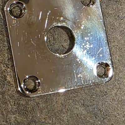 70’s Gibson Chrome Metal Jack Plate Vintage SG Les Paul Deluxe 1973 image 3