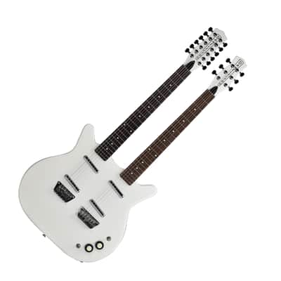 Danelectro Doubleneck Vintage Reissue 6/12-String Guitar - White Pearl image 3