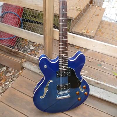 Oscar Schmidt OE-30 Delta King  Deep Blue Archtop image 2