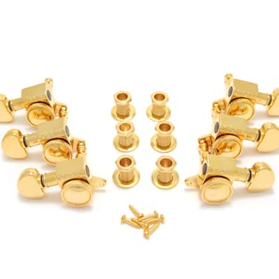 Grover 505G Mini Roto-Grip Locking Rotomatic Tuners 3+3, Gold Finish image 5