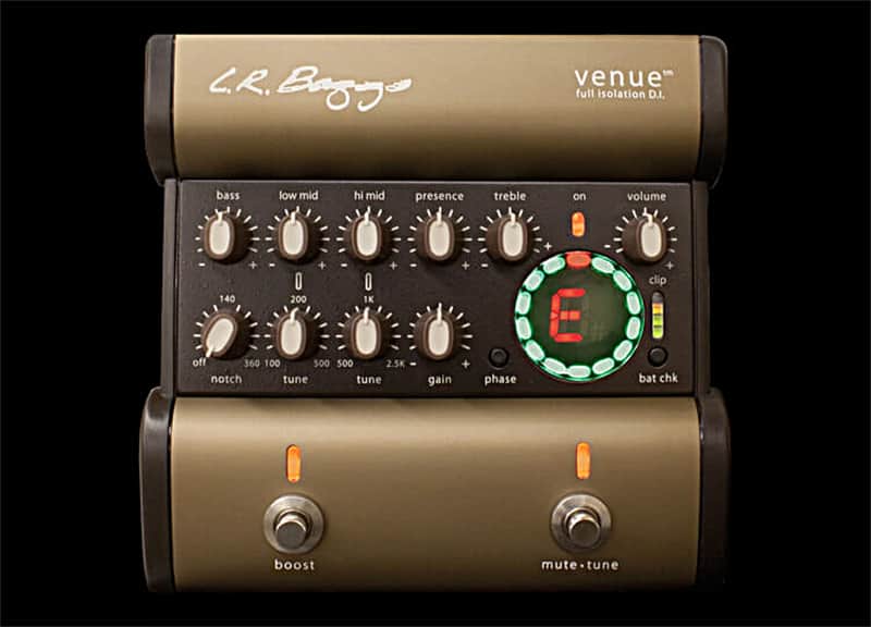 LR Baggs Venue DI Acoustic Preamp EQ/DI/Tuner Pedal w Power Supply image 1