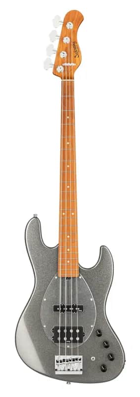 Sadowsky MetroExpress 21-Fret Vintage M/J Bass, Roasted Maple Fingerboard, 4-String - Solid Silver Metallic High Polish image 1