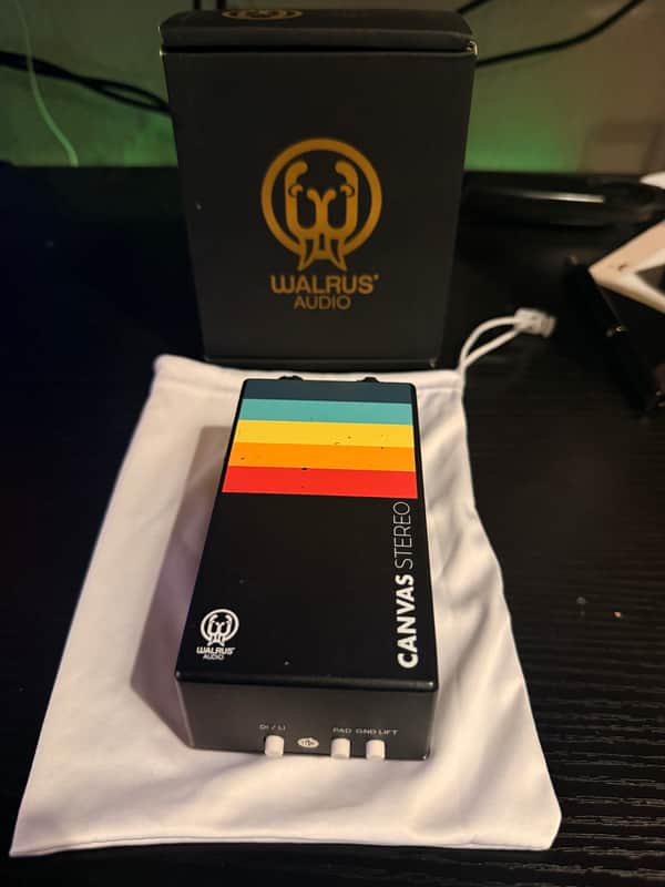 Walrus Audio Canvas Stereo Dual Line Isolator Direct Box 2022 - Present - Black w/ Rainbow Graphic image 1
