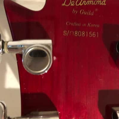 Guild DeArmond Jetstar 1990s Cherry Red image 8