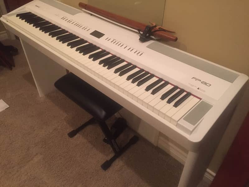 Roland FP-80 Digital Stage Piano 2016 Alpine White image 1
