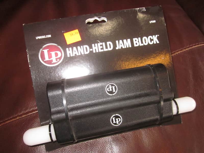 Latin Percussion LP560 Hand-Held Jam Block - Black/White image 1