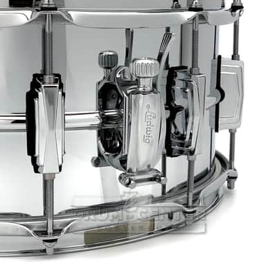 Ludwig Supraphonic Chrome Over Brass Snare Drum 14x6.5 B-Stock image 2