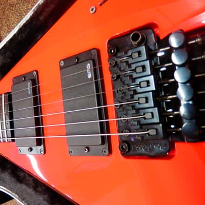 Jackson Pro Series Signature Phil Demmel Demmelition King V 2010s Red with Black Bevels image 2