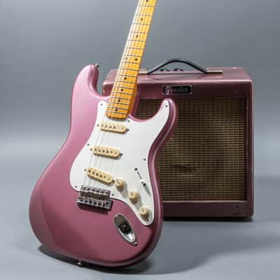Fender 54 Style Stratocaster Refin with matching Amp 1989, Purple Refin image 4