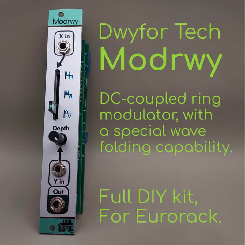 Dwyfor Tech Modrwy - Eurorack DIY Ring Modulator, Waveshaper, Wavefolder, Analogue Multipler - FULL DIY KIT image 1