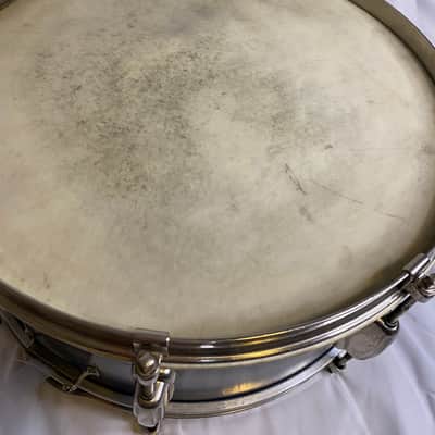 Slingerland Swingster Ensemble 22x12 Bass Drum and 14x5.5 Student Model Radio King 1955-1959 Blue/silver duco image 7