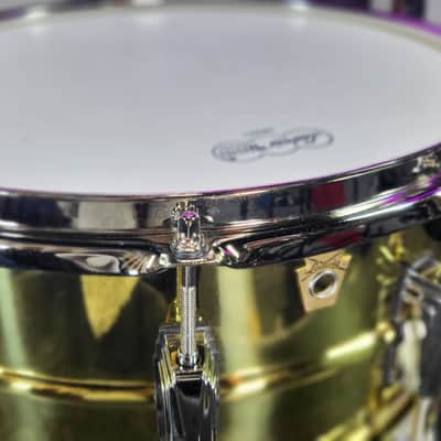 Ludwig LB403 "Super Brass" Snare Drum 6.5 x 14 in. Nickel Hardware Auth Dealer Free Shipping! image 2