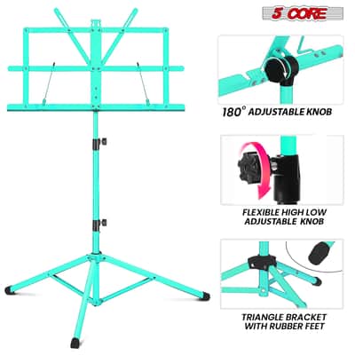 5 Core Music Stand Adjustable 52" Desktop Book Stands Portable Foldable Bild 3
