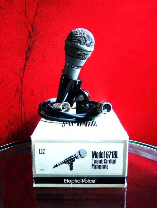 Vintage 1980's Electro-Voice 671BL Cardioid Dynamic Microphone Lo Z w accessories 664 660 image 1