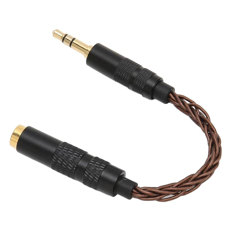 4.4mm Balanced Female to 3.5mm Stereo Male Adapter Cable, Gold Plated Connectors, Portable Headphone Convert Cable for Mixer Guitar Piano Amplifier Speaker (Antique Bronze) image 1