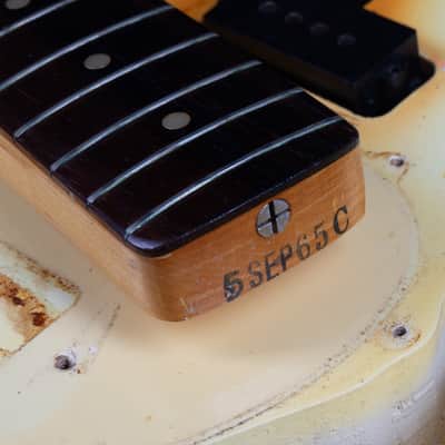 1965 Fender Precision Bass with Rosewood Fretboard - Olympic White image 17