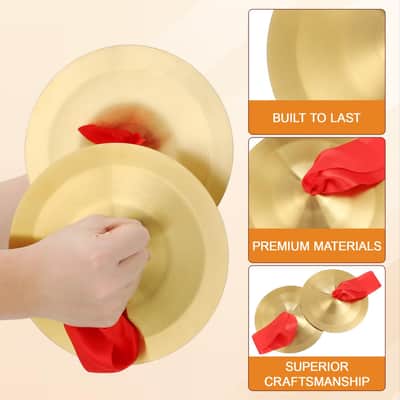 Alloy Cymbals Set Mini Marching Hand Cymbals for Drums Versatile Symbols Instrument for School Bands Professional Orchestras,19cm image 7