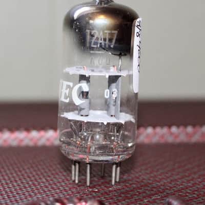 NEC 12AT7 ECC81 PERFECT BALANCE GREY PLATE D GETTER TEST NOS+ MINTY VINTAGE 1960 image 2