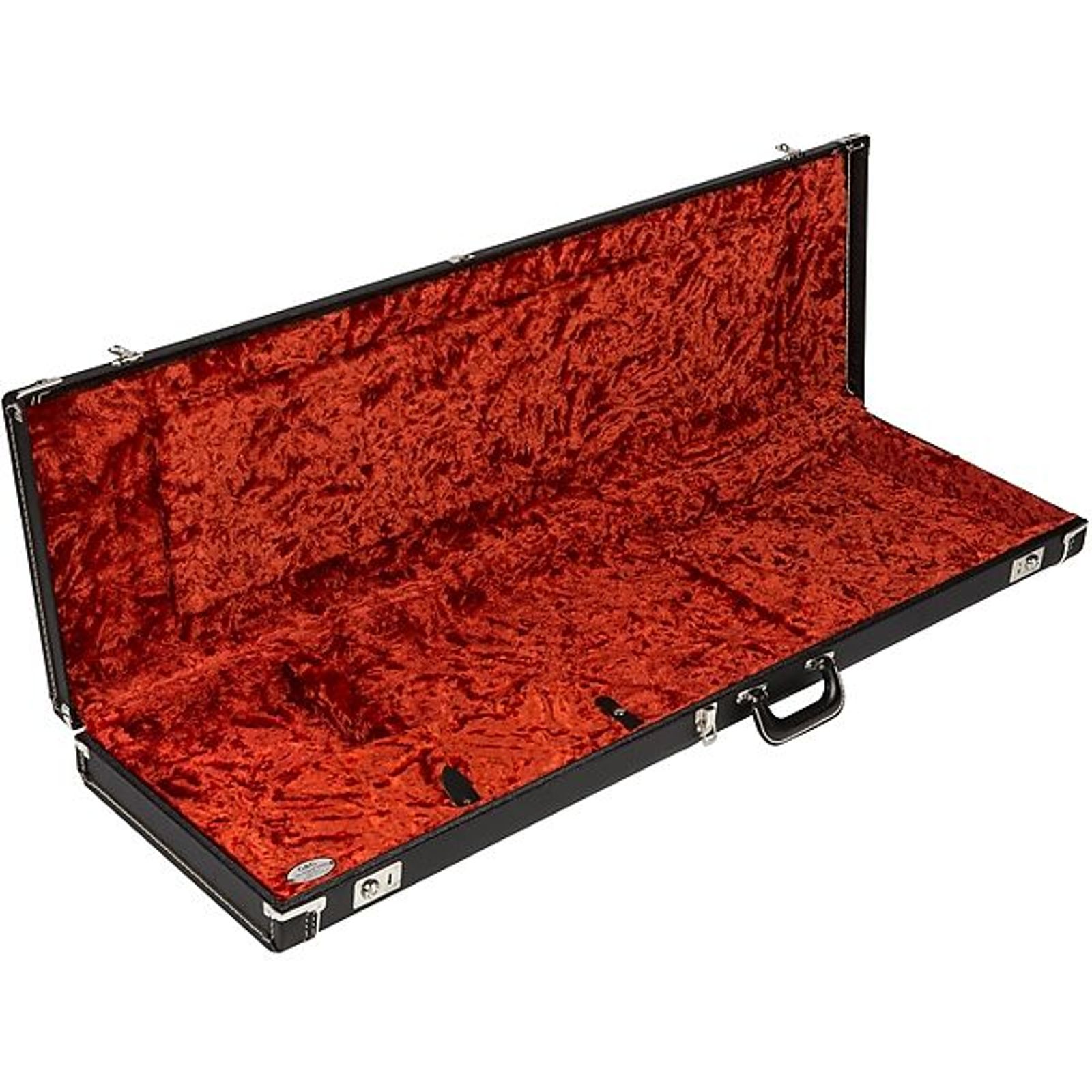 Fender G&G Deluxe Jazz Bass Hardshell Case, Black with Orange