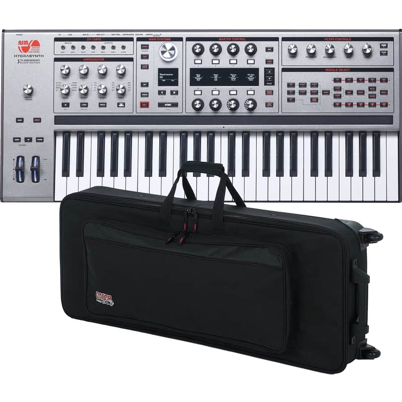 ASM Hydrasynth Keyboard Silver Edition Polyphonic Synthesizer CARRY BAG KIT image 1