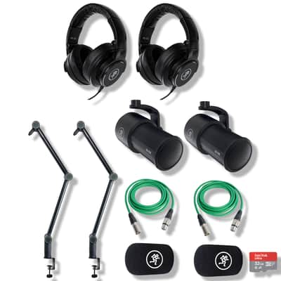 Mackie DLZ Creator Digital Mixer with 2x EM-99B Dynamic Microphones, MC-150 Professional Closed-Back Headphones, DB-200 Microphone Boom Arms, 1x microSD Card and StreamEye Cloth image 2