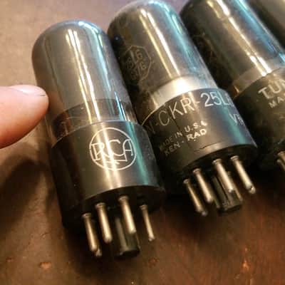 RCA etc. Pair (2) 25L6GT Beam Pentode tNOS TESTED Vacuum Tube grey glass 25L6GT/G VT-201 Audio 1936-1954 image 8