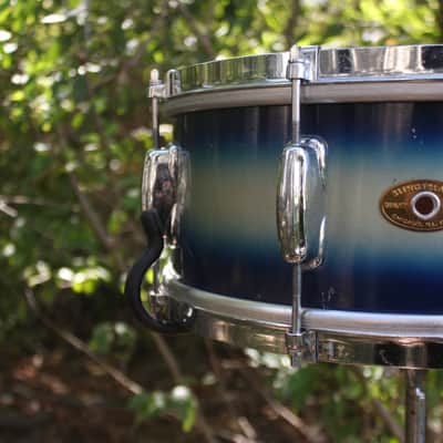 1959 Slingerland Student Model RadioKing 3-Ply Blue & Silver Duco image 2