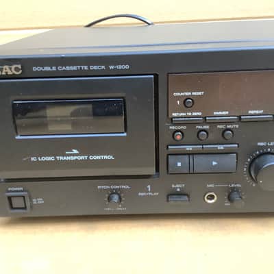 TEAC W-1200 Double Cassette Deck Player 2018 - Present - Black image 2