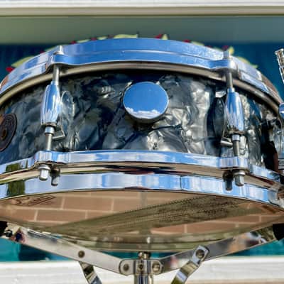 1960s Gretsch 4x14 Progressive Jazz X4175 Snare Drum Black Diamond Pearl image 3