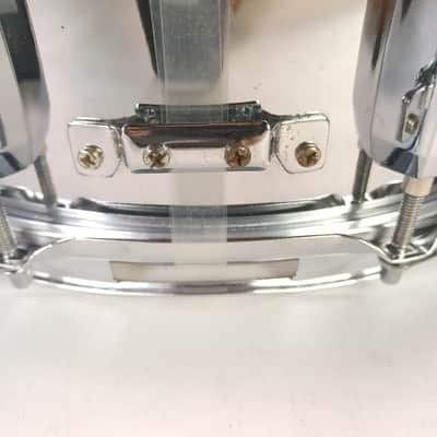 Pearl 5.5x14"Steel Shell Snare Drum 8-Lug Vintage 90s +Muffler Throw-Off/Butt SS image 4
