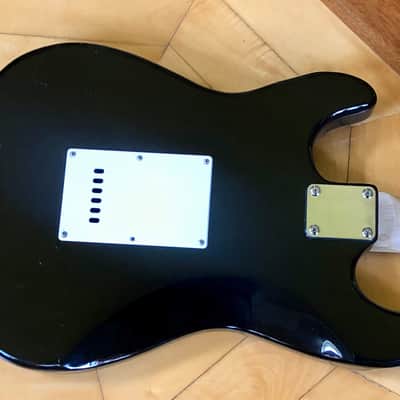 100% Original Vintage Spectrum Stratocaster Style Black Electric Guitar image 12