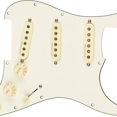 099-2344-509 Fender Pre-Wired Strat Pickguard Noiseless SSS Parchment Pickguard image 2