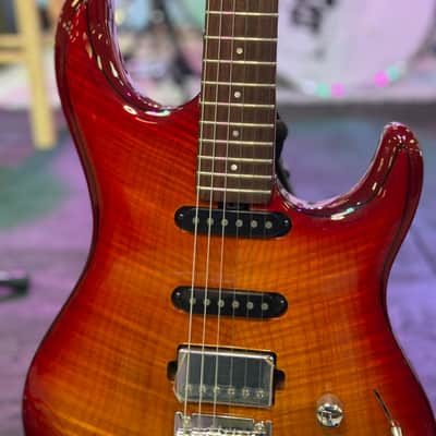 Ernie Ball Music Man Steve Lukather Signature Luke III Maple Top HSS 2016 - 2022 - Cherry Burst Flame image 8