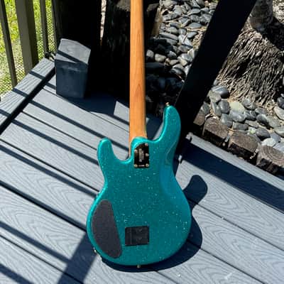 Music Man Stingray Special HH Bass 2024 - gorgeous Turquoise Sparkle bad ass w/a killer roasted maple neck. image 4