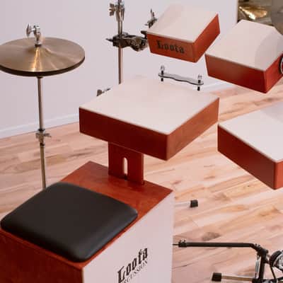 LOOTA PERFORMER 5 PIECE DRUM KIT, WILD CHERRY, WITH RIGHT FOOT PEDAL image 5