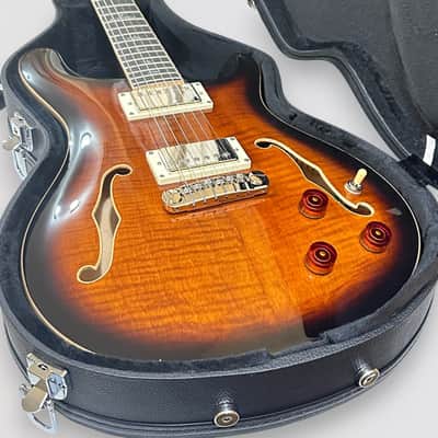Paul Reed Smith PRS SE Hollowbody II Piezo Electric Guitar w/ Case - Black Gold Burst image 10