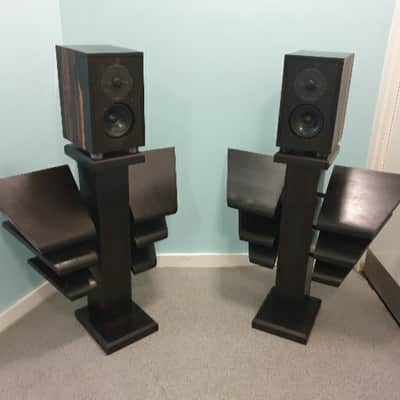 Shun Mook BBC LS3/5a Speakers 1980s - Real Ebony wood image 1