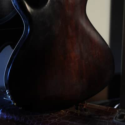 Postal Handmade Dixie Flyer Bass P&J Lipstick Sunburst F Hole Gold Grover Tuners image 12