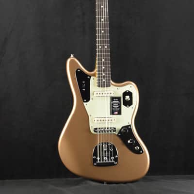 Fender American Professional Classic Jaguar Faded Firemist Gold Rosewood Fingerboard image 2