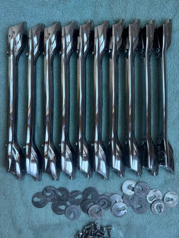 Premier Lot of 10 Vintage Bass Drum Lugs - Chrome 125-20 RD.843756 70s - Chrome image 1