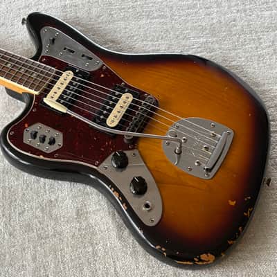 2012 Fender Kurt Cobain Road Worn Jaguar Left Hand Lefty + Case + Book + Extra Pickups Classic Player Jaguar Special HH Wiring image 10