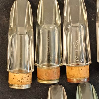 10 clarinet mouthpieces crystal (Selmer, Bucchi, Lucien, pomarico) Rare Good State image 5