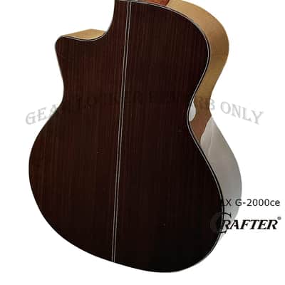 Crafter LX G-2000ce all solid torrefied Alpine Spruce & rosewood electric guitar image 6