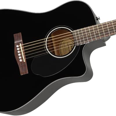 Mint Fender CD-60SCE BK Acoustic Electric Cutaway Dreadnought Guitar Walnut Fretboard image 5