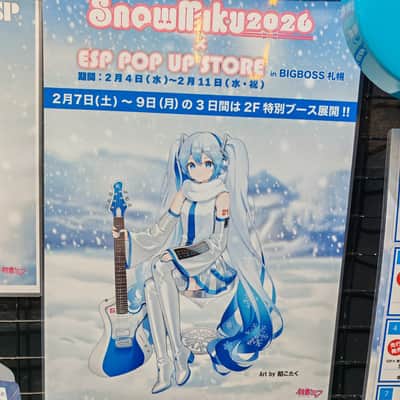 2026 ESP EDWARDS Platinum Edition E-STREAM CUSTOM SNOW HATSUNE MIKU - Sapporo Snow Festival Limited Edition Event Collaboration image 25