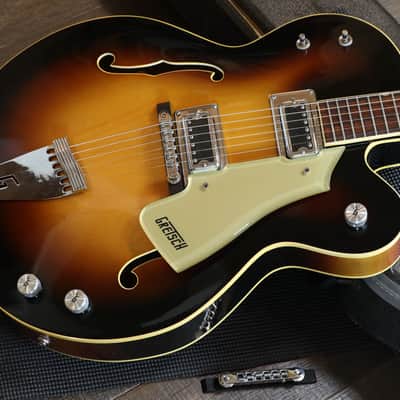 1972 Gretsch 6117 Double Anniversary Hollow-Body Electric Guitar Sunburst + OHSC image 2