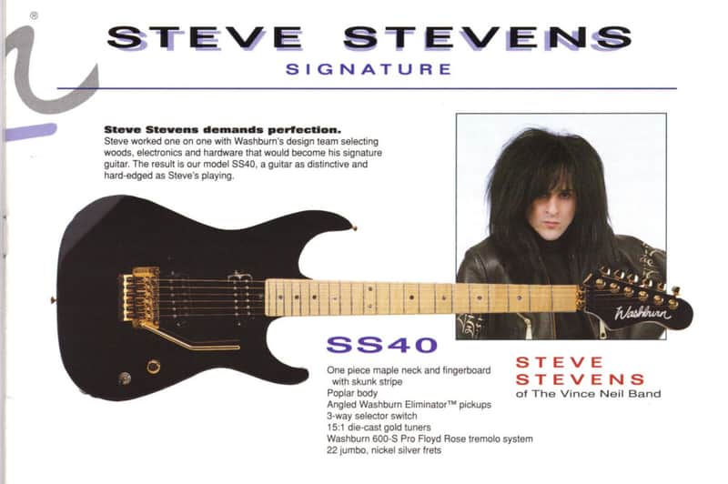Washburn SS40 Steve Stevens 1993 - Black | Reverb