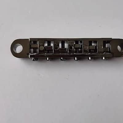 Black Nickel Guitar Tune O Matic Bridge with Stopbar Tailpiece image 8