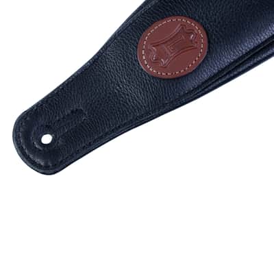Levy's MSS2 Garment Leather Guitar Strap - Black image 3
