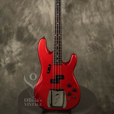 1980's Fender Contemporary Power Jazz Bass Special MIJ Candy Apple Red image 2